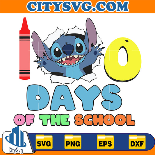 100DaysOfSchoolFunnyStitchSvg