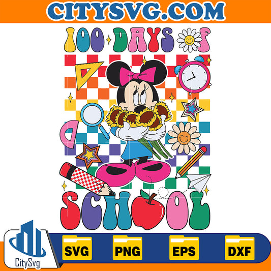 100DaysOfSchoolMinnieMouseSvg