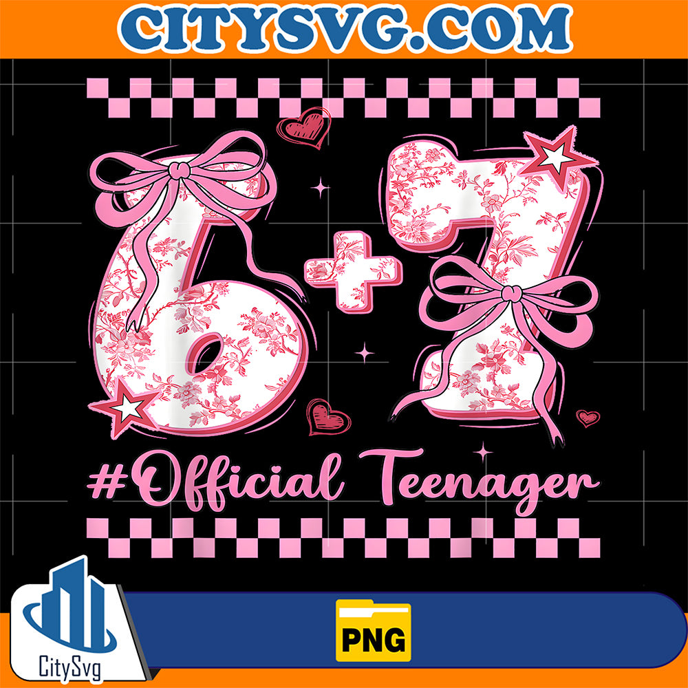 13th-Birthday-Girls-13-Years-Official-Teenager-Six-Seven-Png