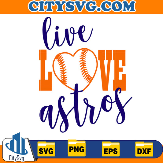 Live Love astros Svg, Houston astros svg