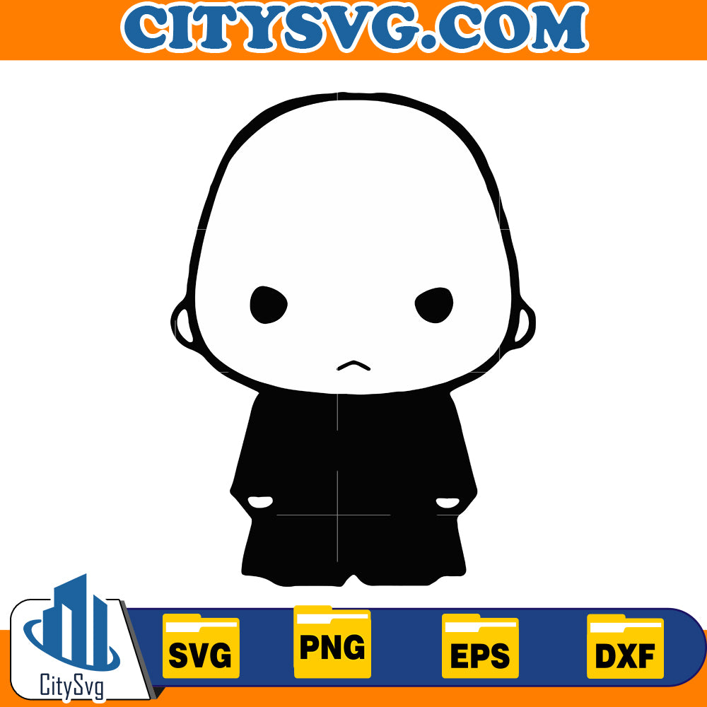 Chibi cute Voldemort svg