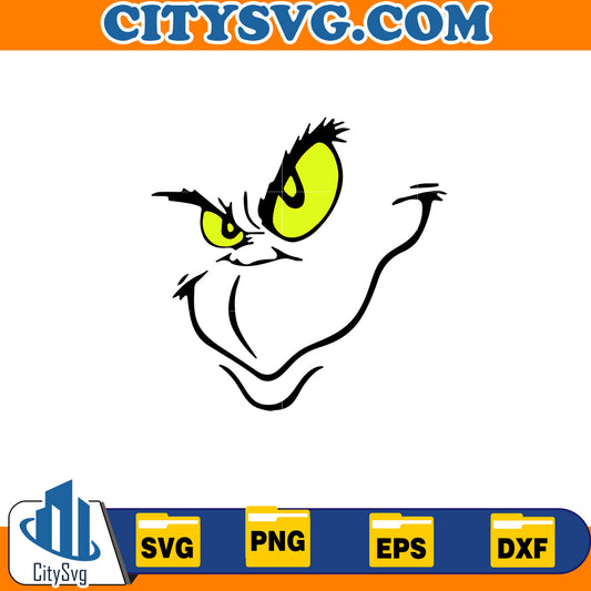 Face Grinch Svg