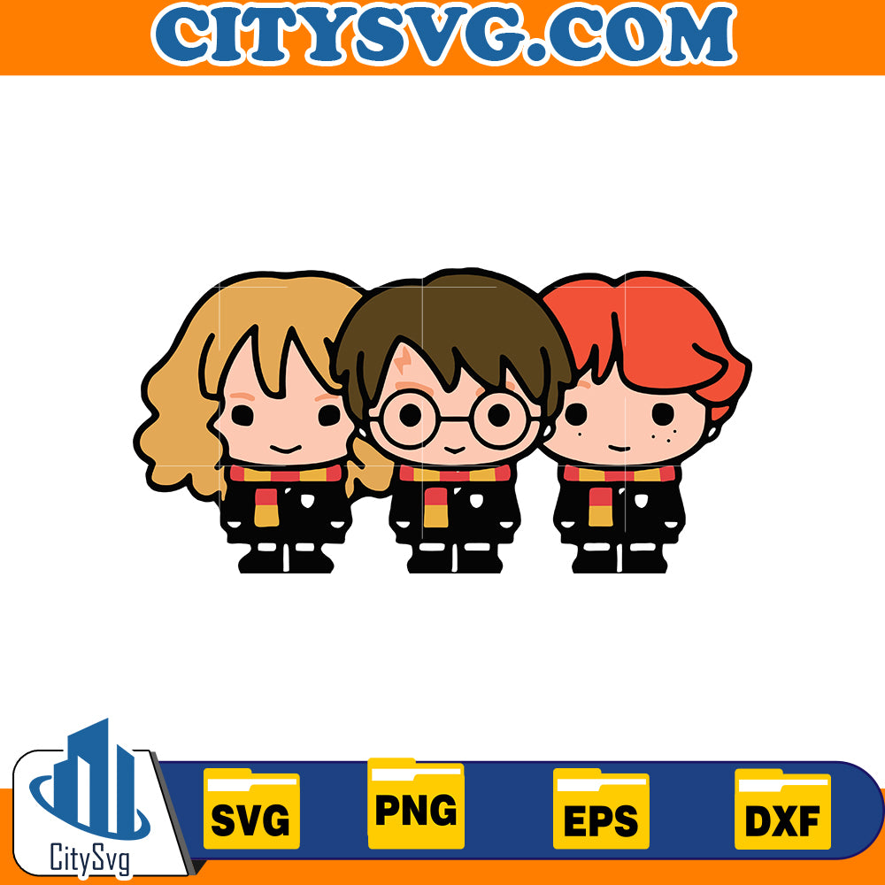 Chibi cute harry potter svg