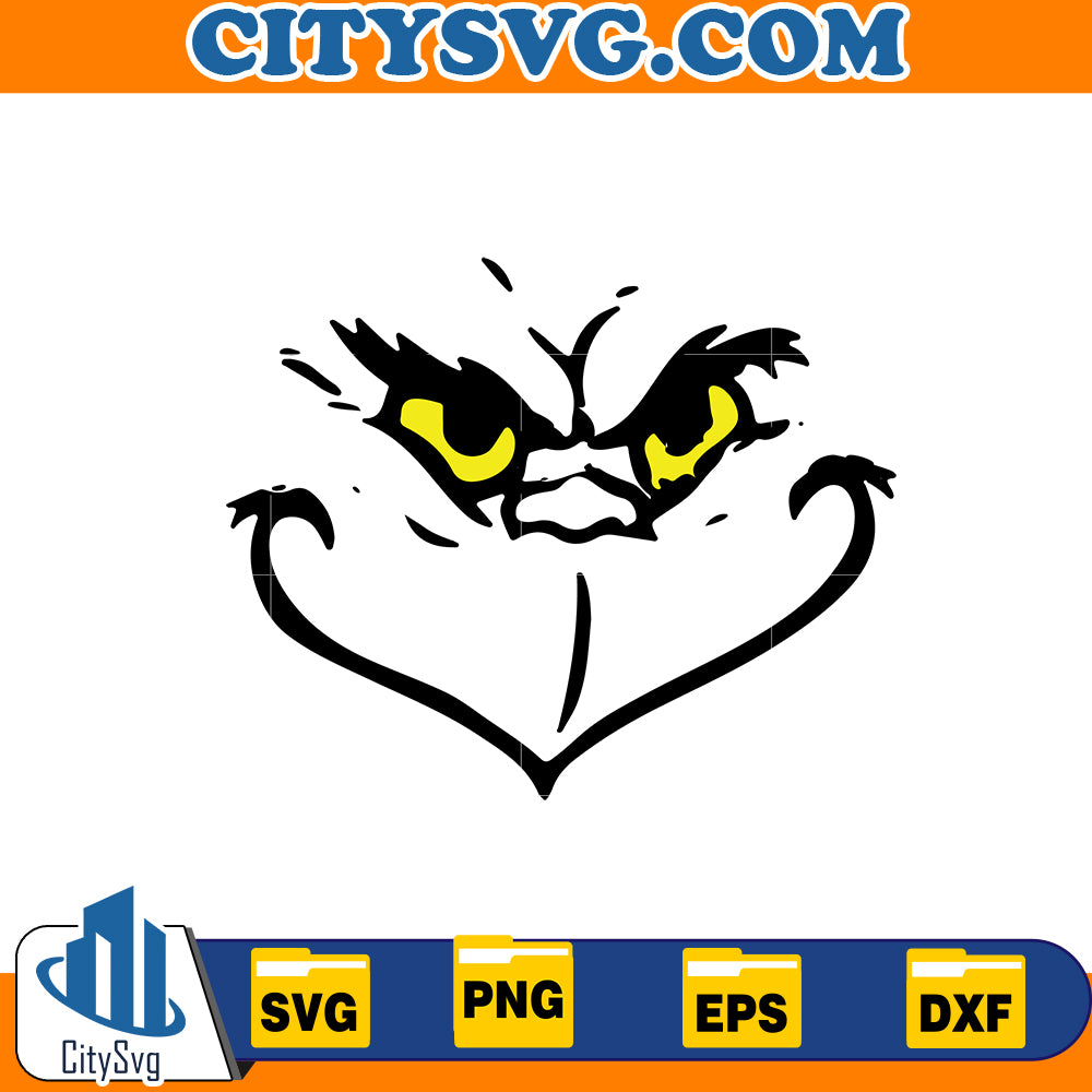 Face Grinch Svg