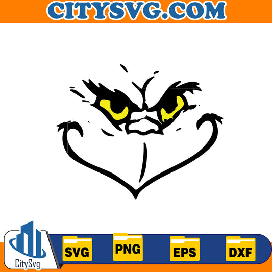 Face Grinch Svg