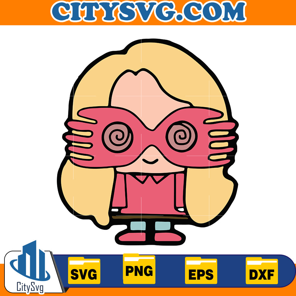 Chibi cute Luna Lovegood svg