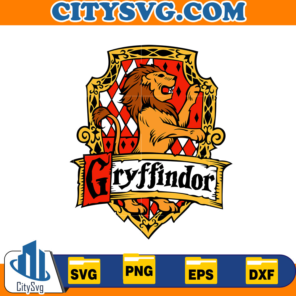 Chibi cute logo Gryffindor svg