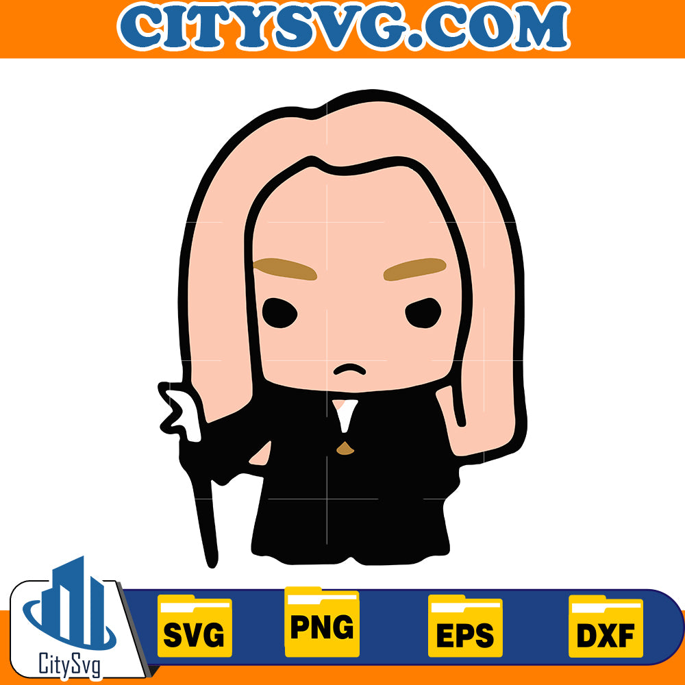 Chibi cute Lucius Malfoy svg