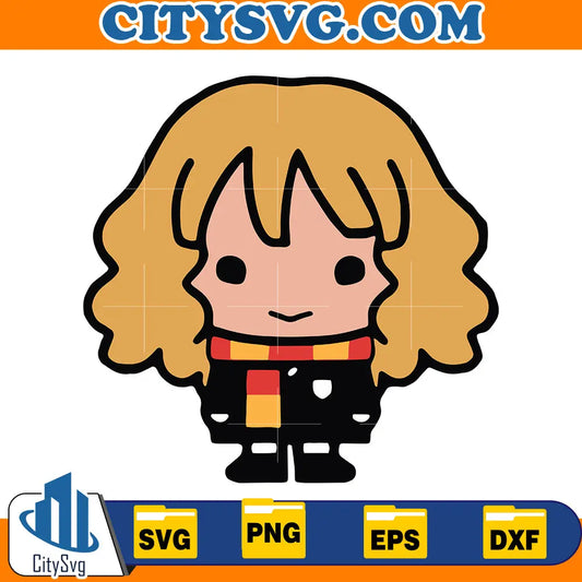 Chibi cute Hermione Granger svg