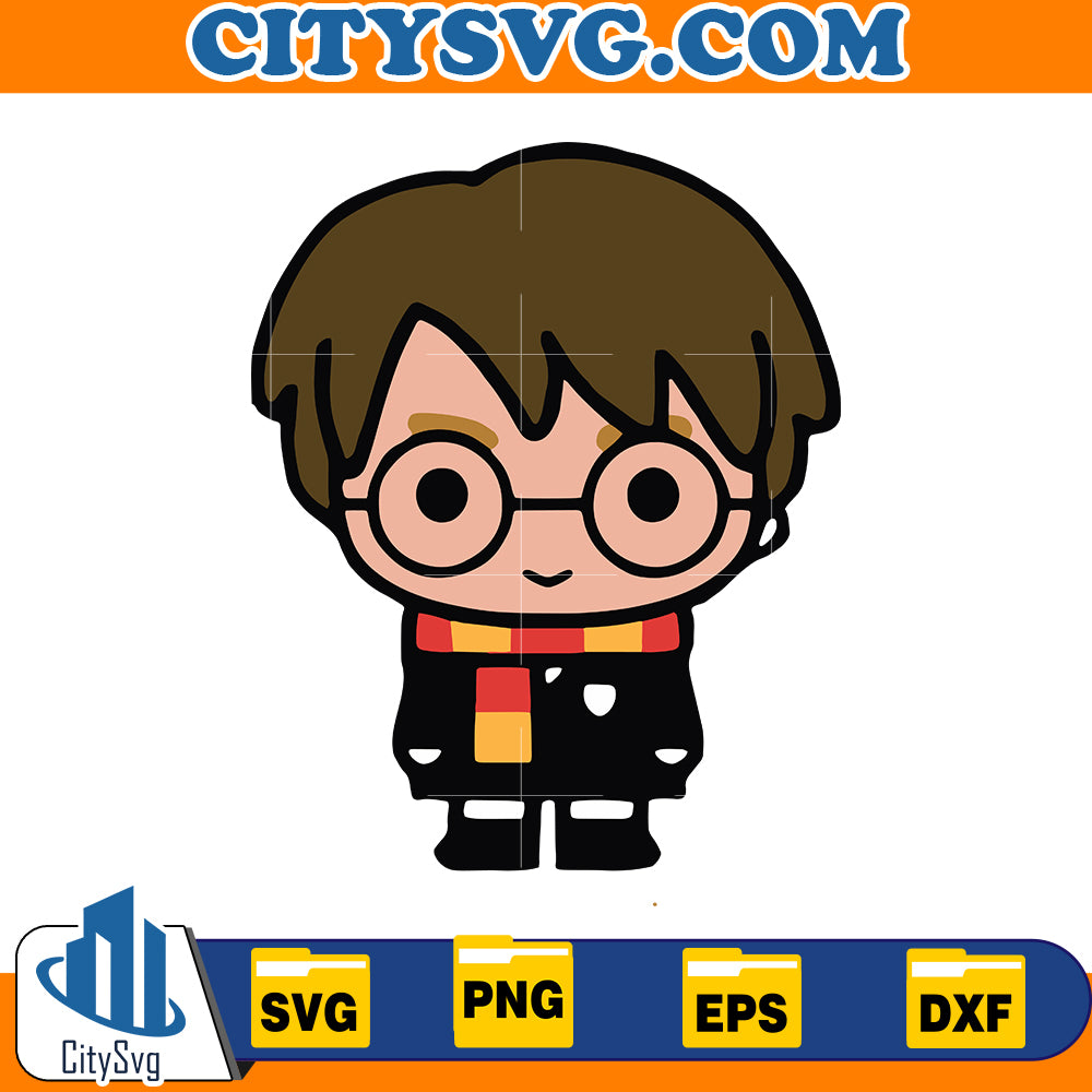 Chibi cute Harry potter svg