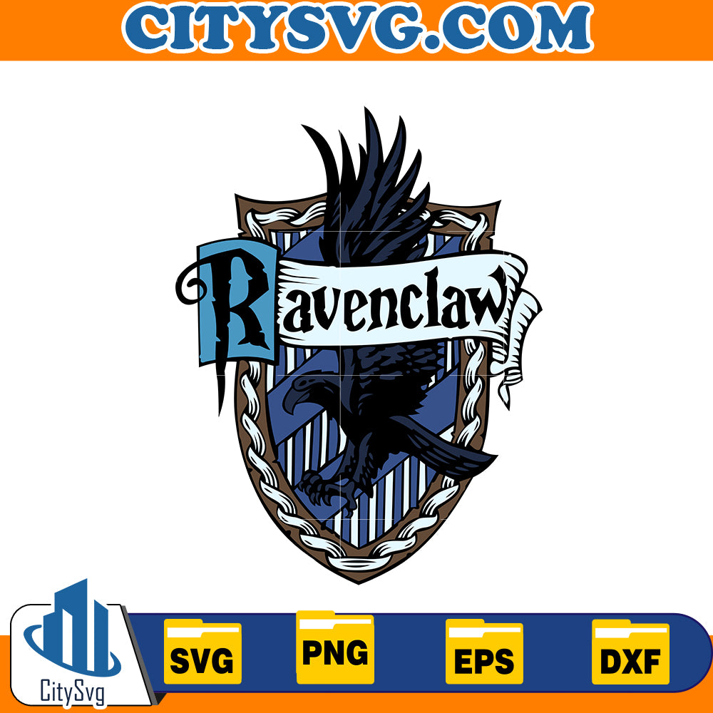 Chibi cute logo ravenclaw svg