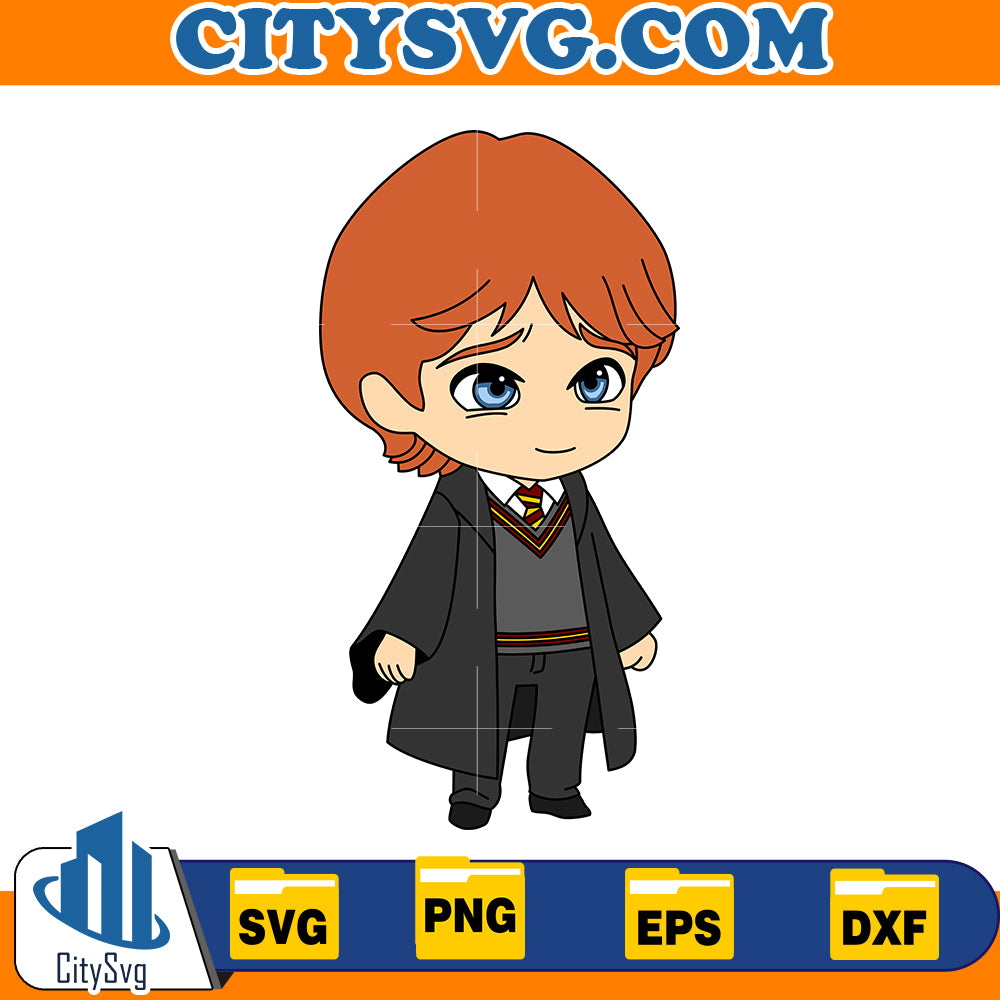 Chibi cute Ron Weasley svg