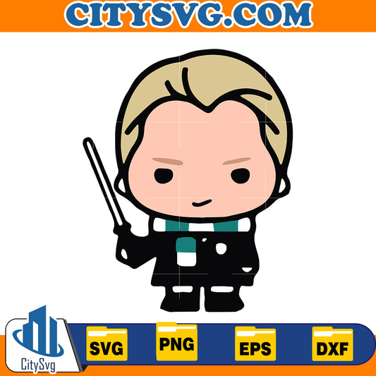 Chibi cute logo Ron Weasley svg