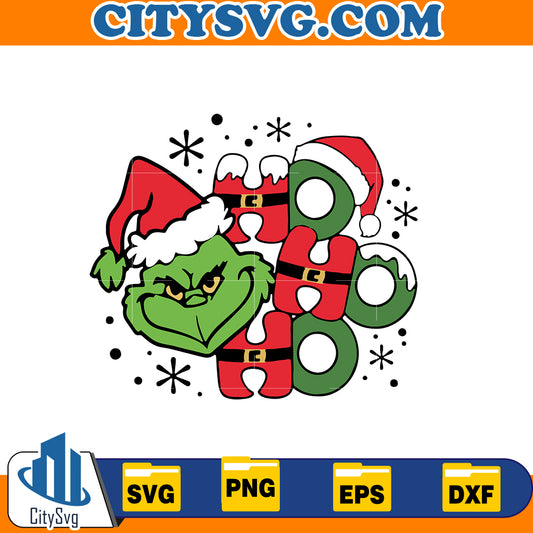 Ho Ho Ho Santa Grinch Svg