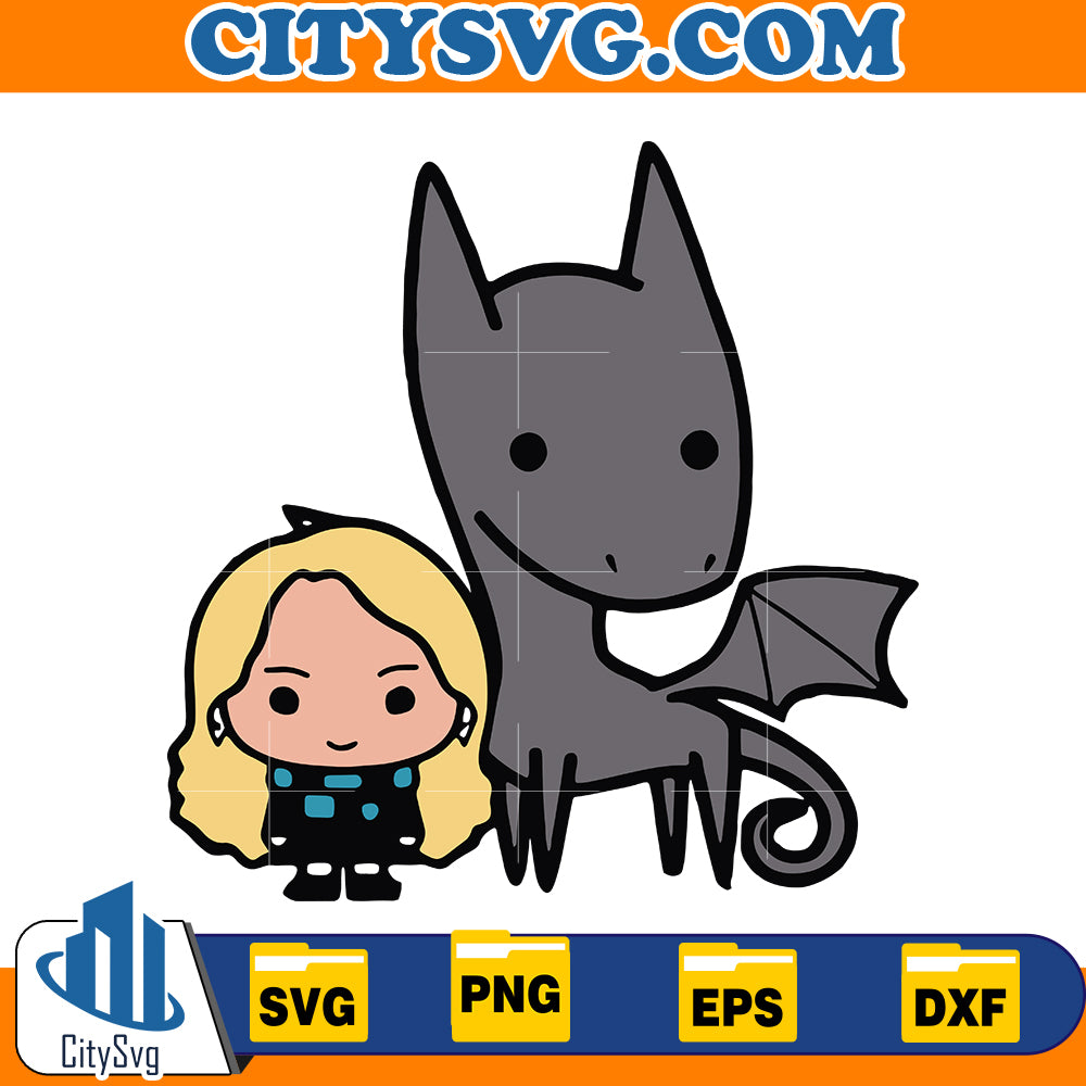 Chibi cute Luna Lovegood svg