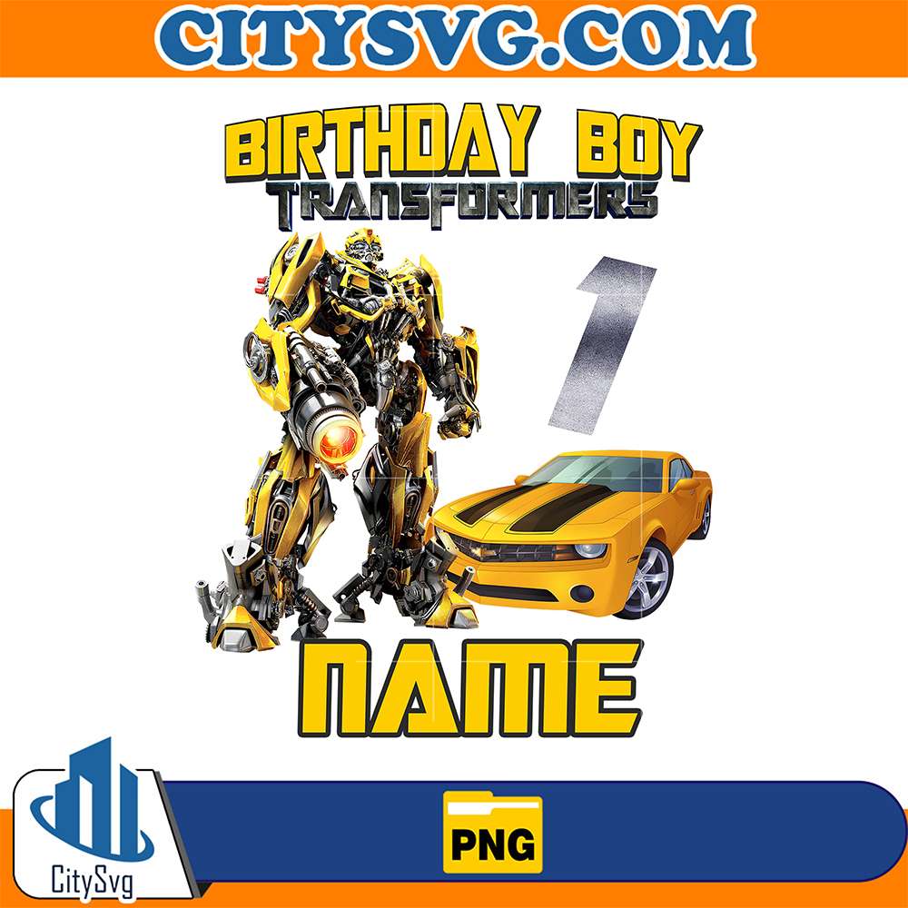 1st-Birthday-Boys-Transformers-Custom-Name-Png