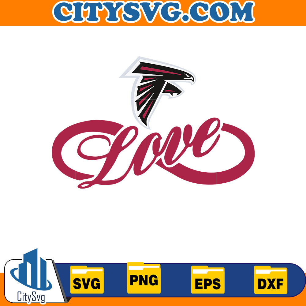 Love Atlanta Falcons Svg