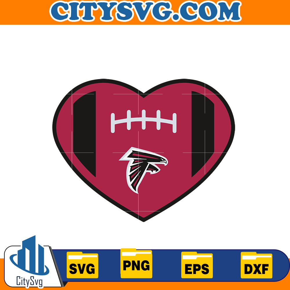 Heart Atlanta Falcons Svg