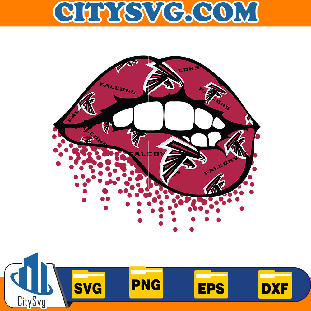 Lips Atlanta Falcons Svg