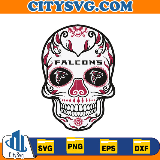 Skull Atlanta Falcons Svg