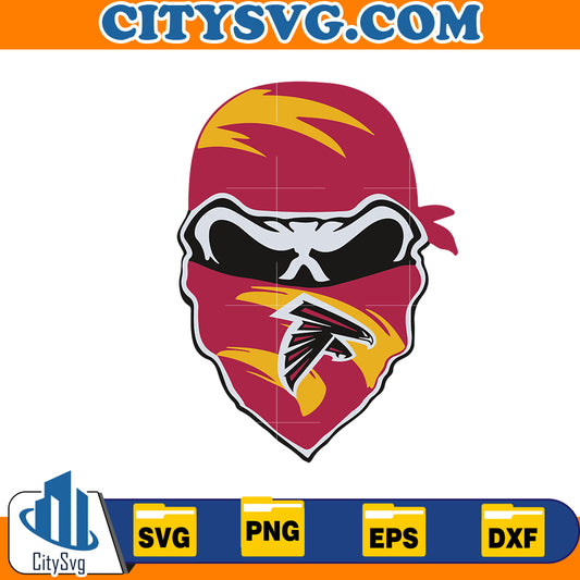 Skull Atlanta Falcons Svg