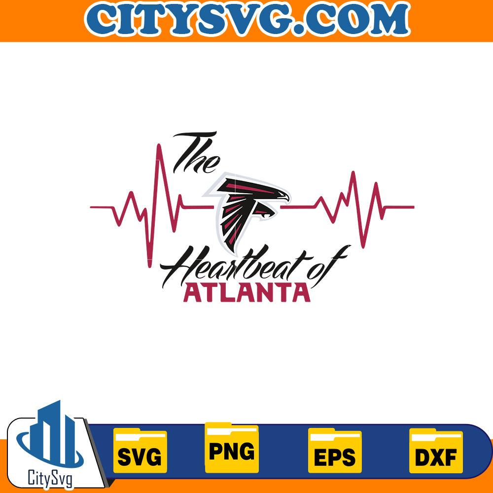 The heartbeat of Atlanta Falcons Svg