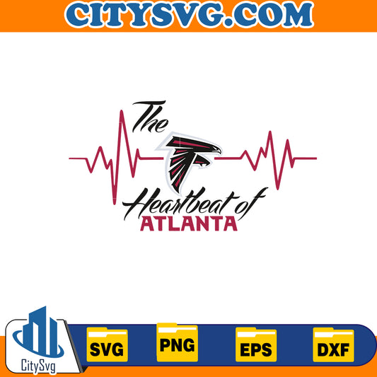 The heartbeat of Atlanta Falcons Svg