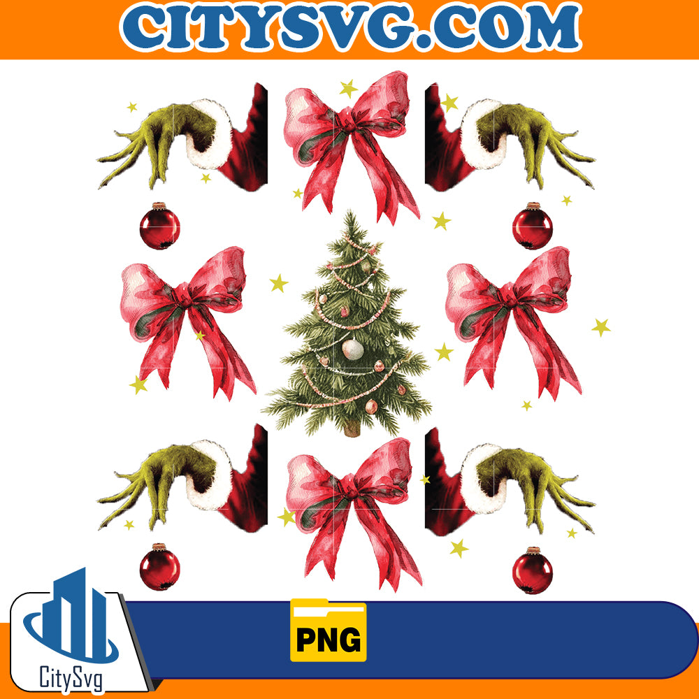 Grinchmas Coquette Bow Png