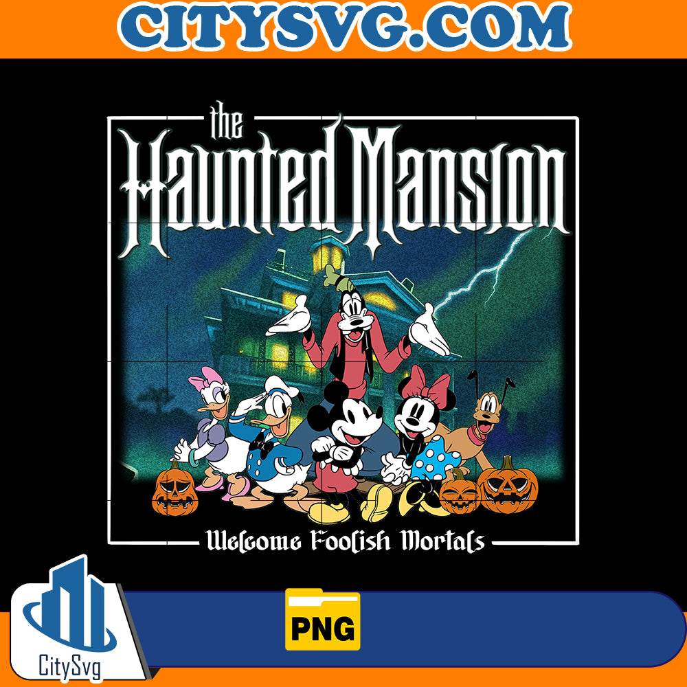 Mickey & friends Disney Halloween Haunted Mansion Png