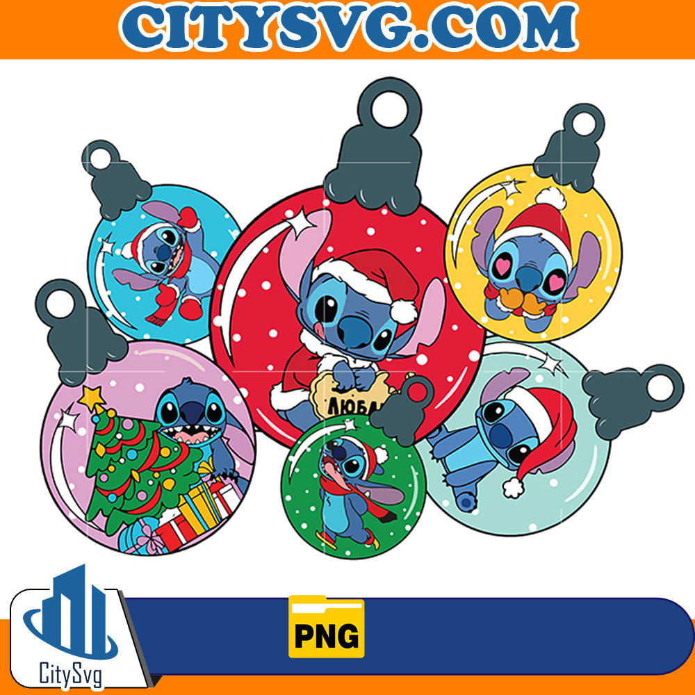 Christmas Stitch Ornaments Png CitySvg