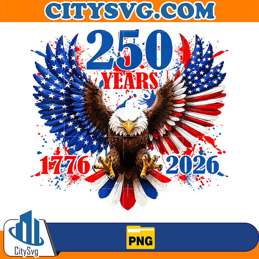 250-USA-Years-1776-2026-Eagle-American-Flag-250th-Birthday-Png