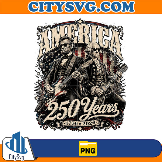 250-Years-America-Anniversary-Png-George-Washington-Lincoln-Playing-Guitar-Png