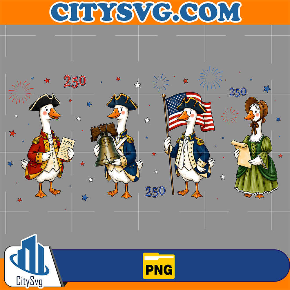 250 Years Of Freedom Goose Png CitySvg
