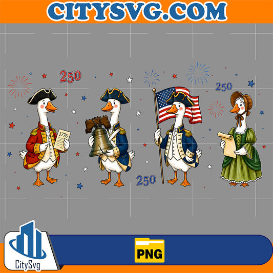 250 Years Of Freedom Goose Png CitySvg