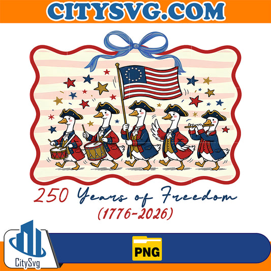 250-Years-Of-Freedom-Patriotic-Goose-Parade-1776-2026-Png