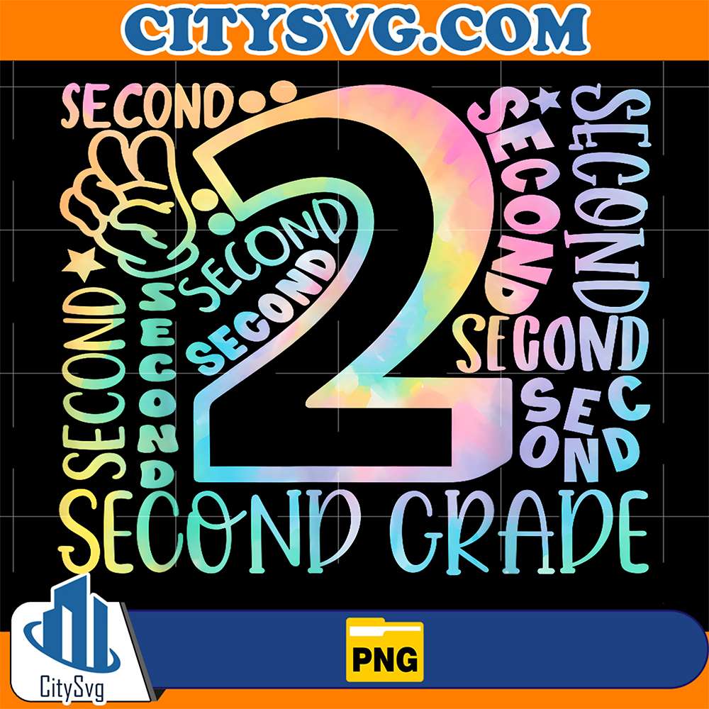 2nd-Grade-Typography-Team-Tie-Dye-Back-to-School-Teacher-Kid-Png