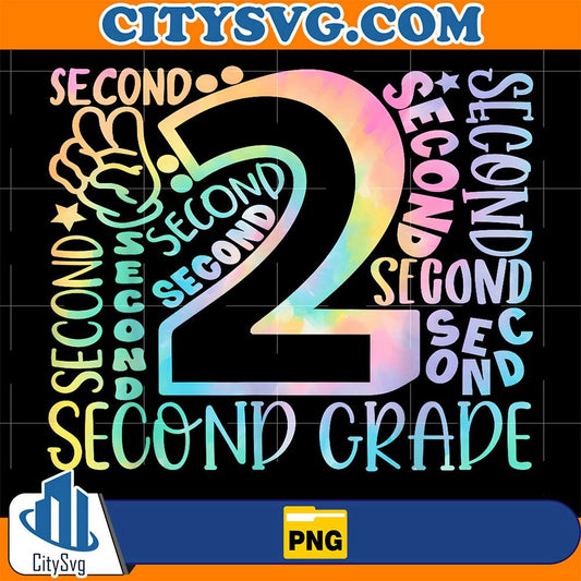 2nd-Grade-Typography-Team-Tie-Dye-Back-to-School-Teacher-Kid-Png