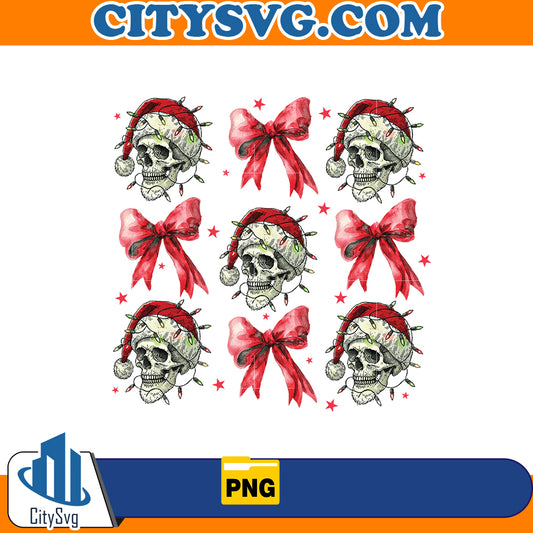 Santa Skeletons Bows Png