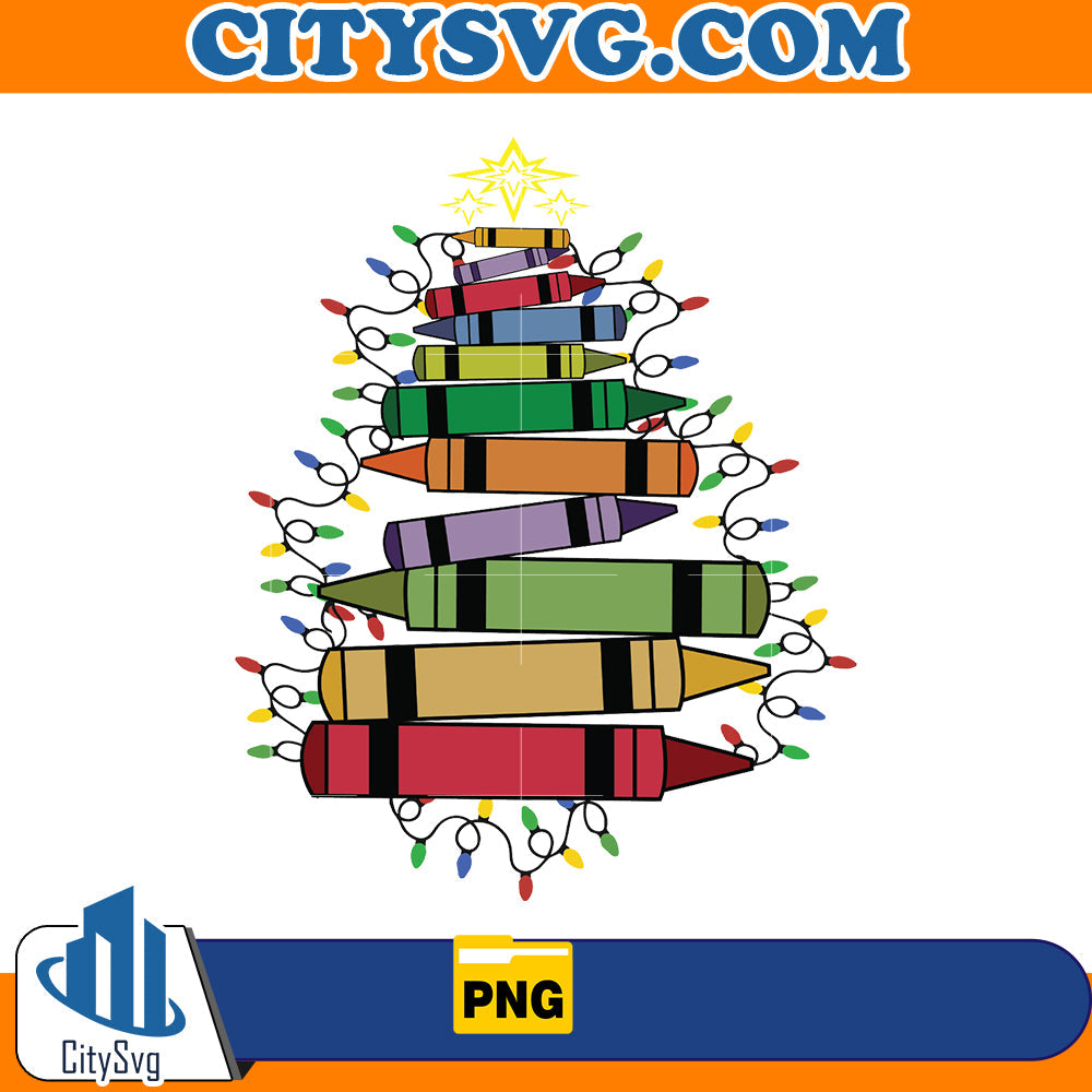 Wax crayons Tree Christmas Png CitySvg