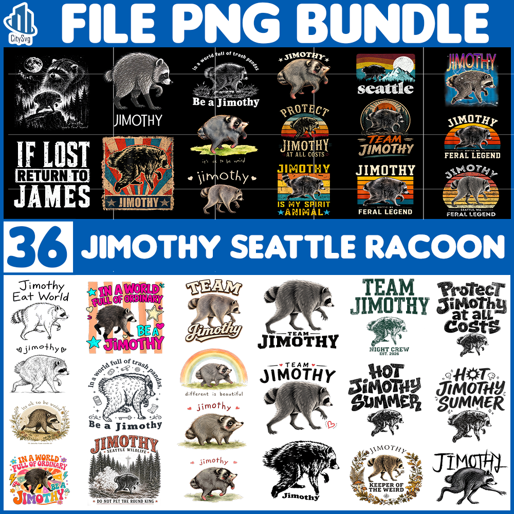 36 File Jimothy Seattle Raccoon Png CitySvg