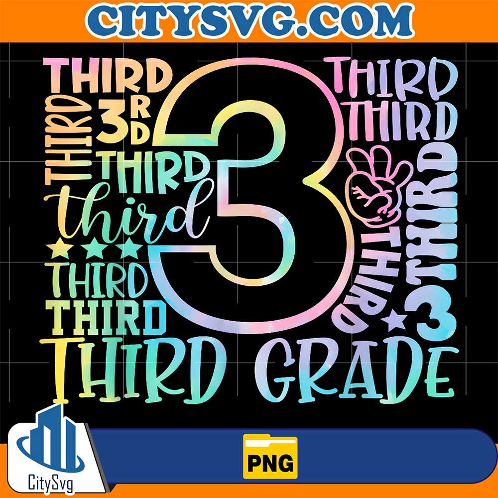 3rd-Grade-Typography-Team-Tie-Dye-Back-to-School-Teacher-Kid-Png