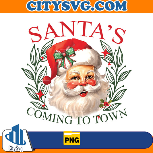 Santa's coming to town Png