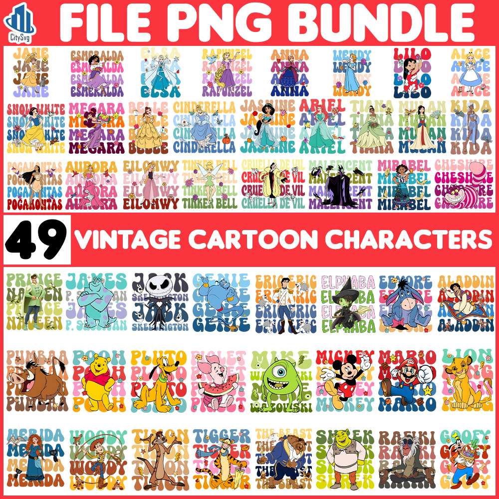 49-File-Vintage-Cartoon-Characters-Png-Bundle