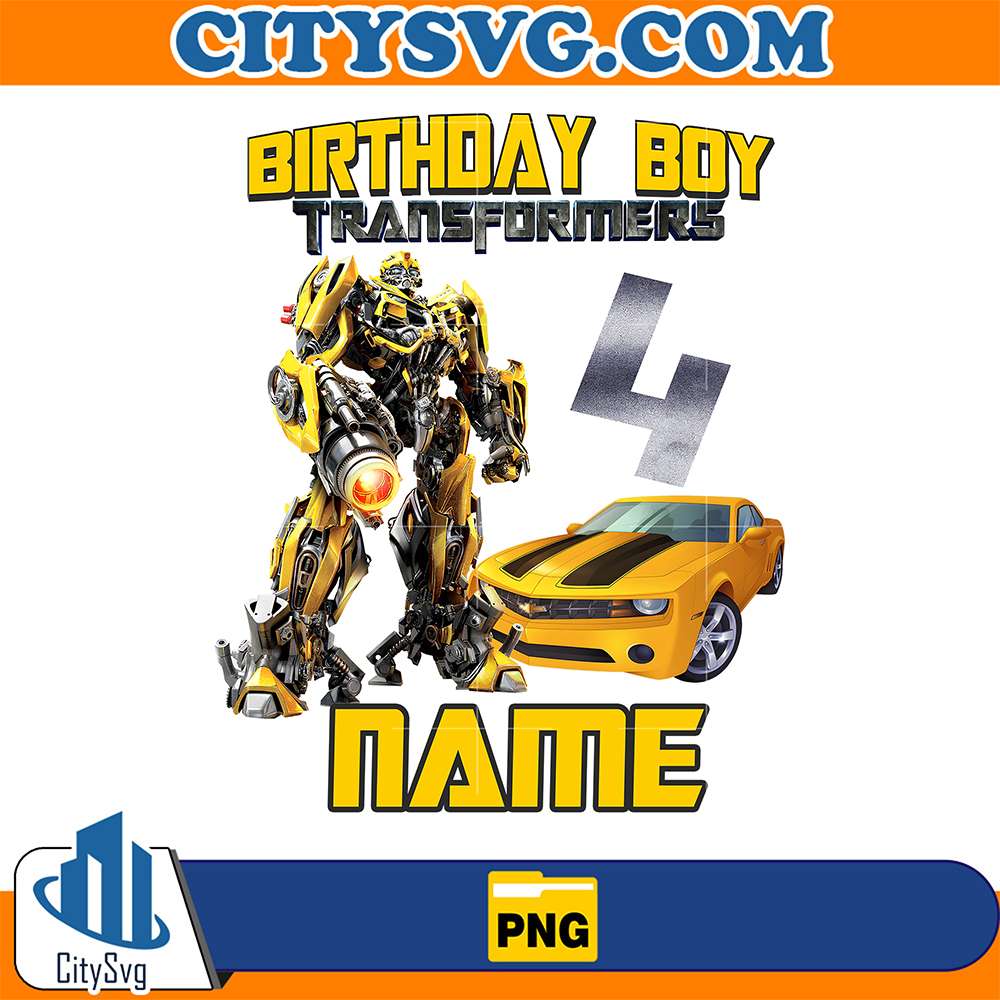 4th-Birthday-Boys-Transformers-Custom-Name-Png