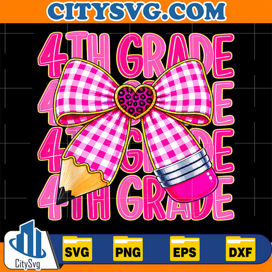 4th-Grade-Girls-Pink-Coquette-Bow-Back-to-School-Student-Svg
