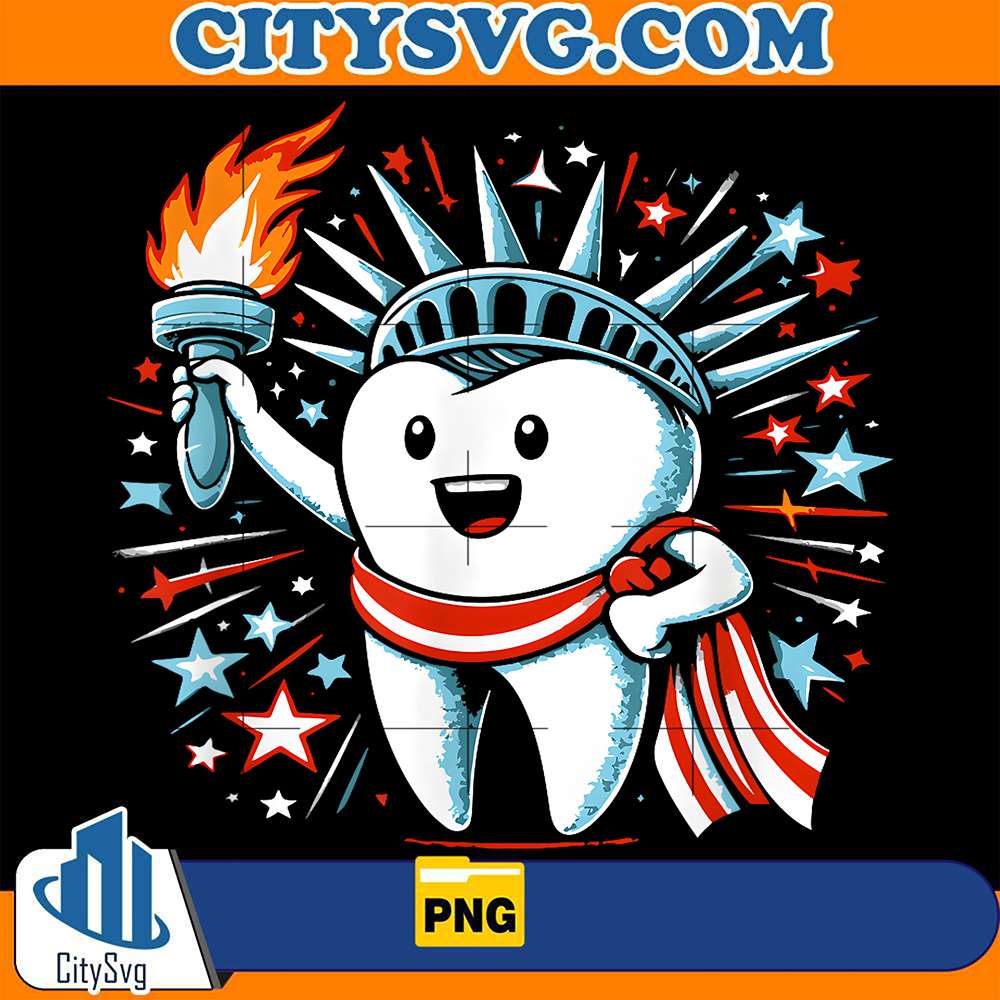 4th-Of-July-American-Dentist-Png