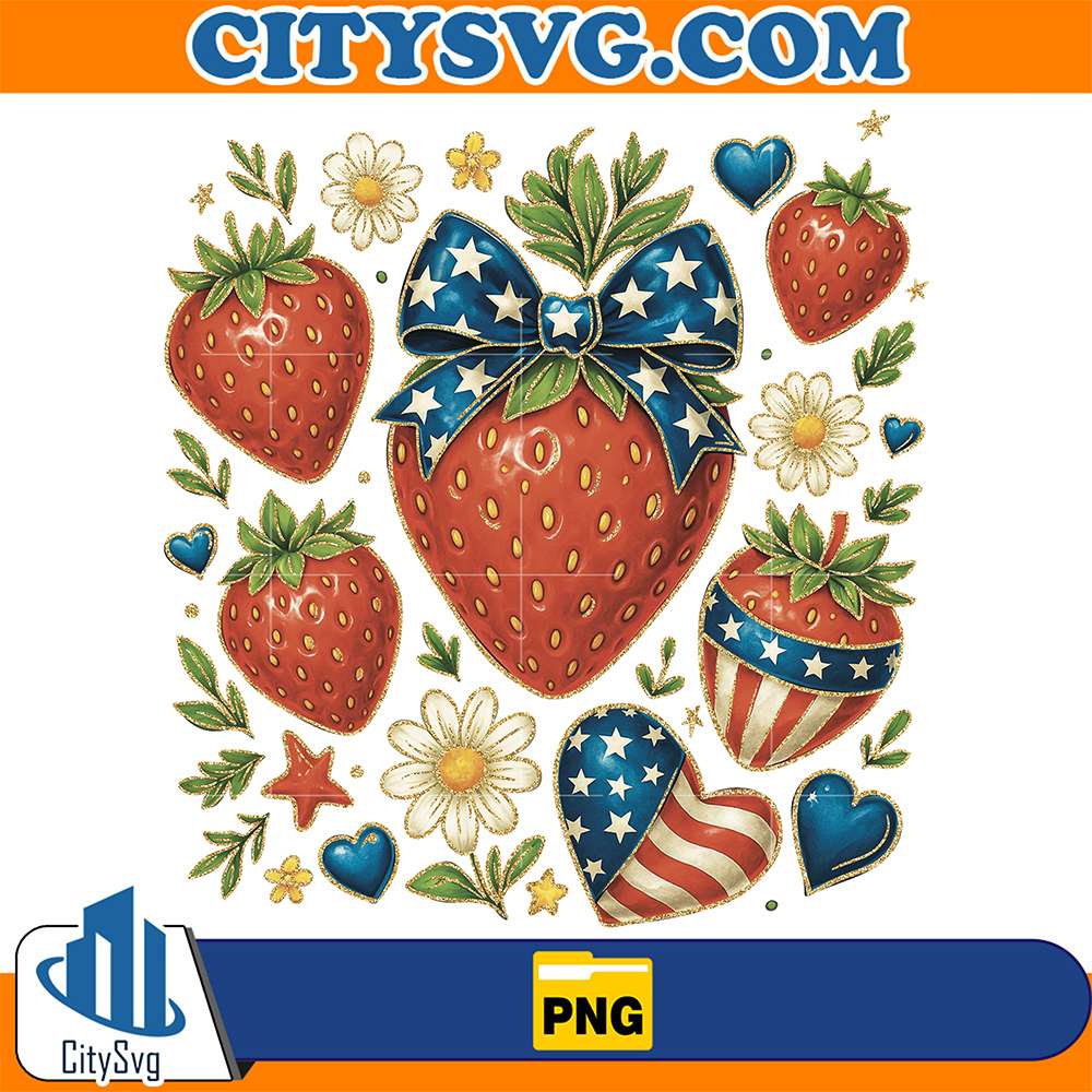 4th-Of-July-Strawberry-Png