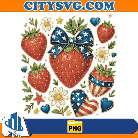 4th-Of-July-Strawberry-Png