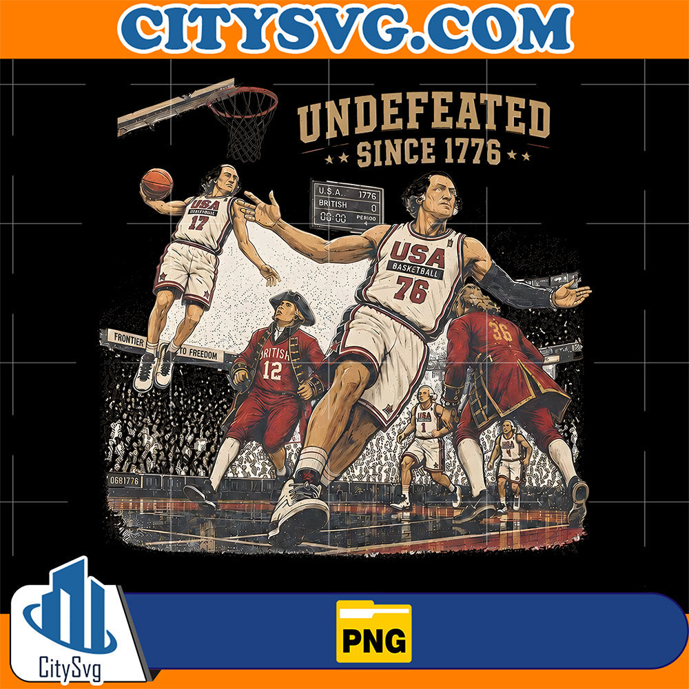 4th-of-July-Basketball-Undefeated-Since-1776-Png