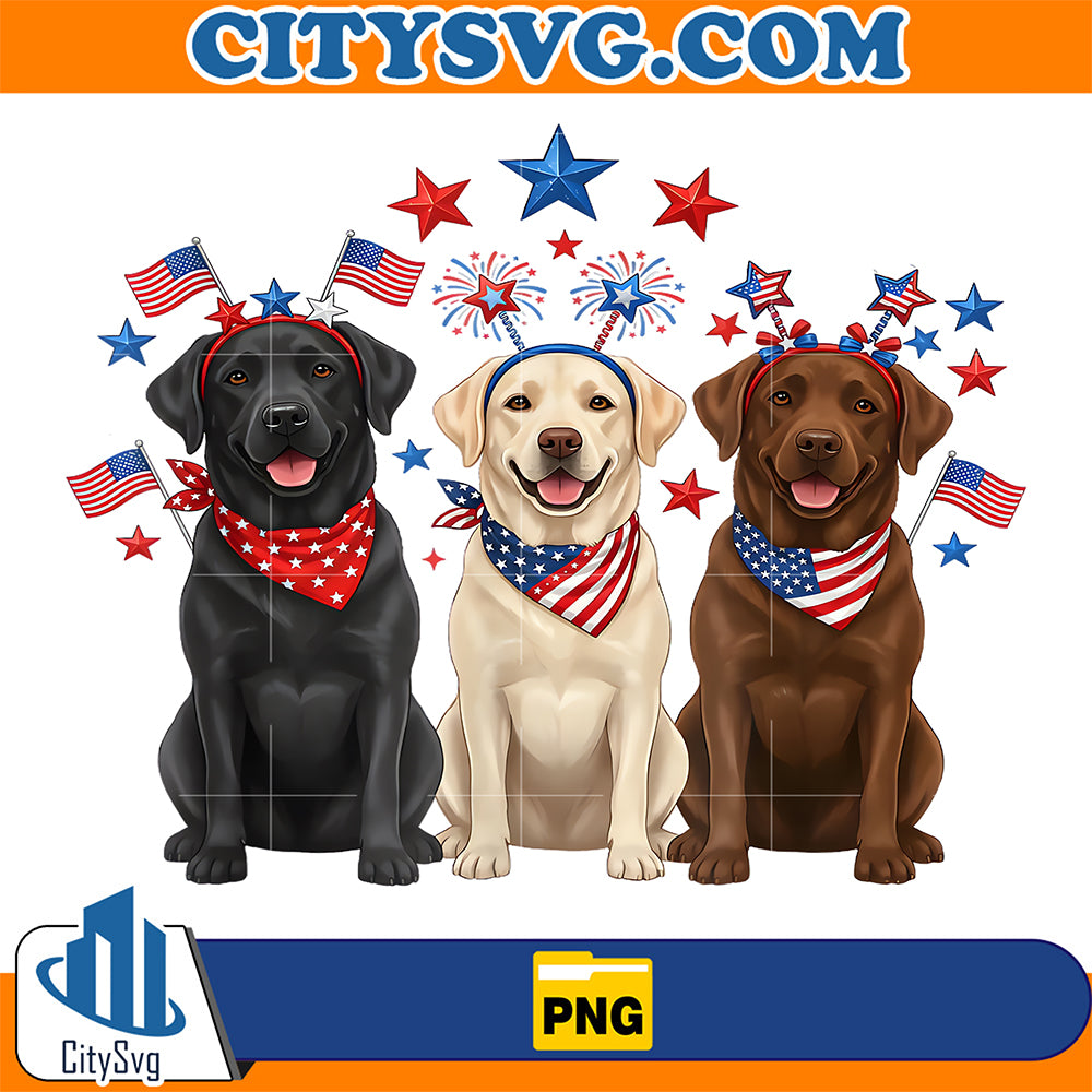 4th-of-July-Three-Labrador-Retrievers-Patriotic-Dog-Lover-Png